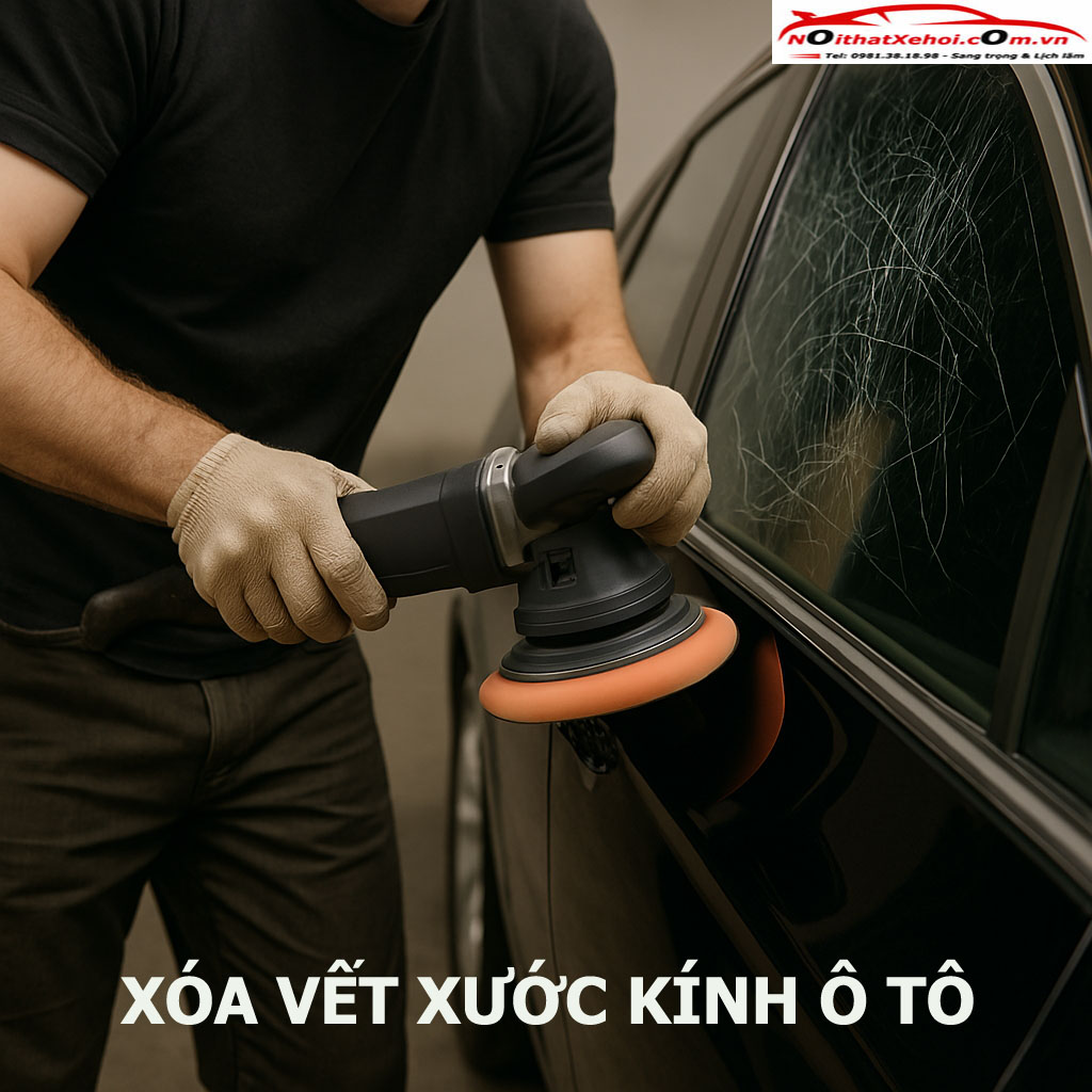 đánh bóng kính ô tô, sửa xước kính ô tô, xóa xước kính ô tô, tấy ố kính ô tô, đánh bóng kính ô tô bị xước