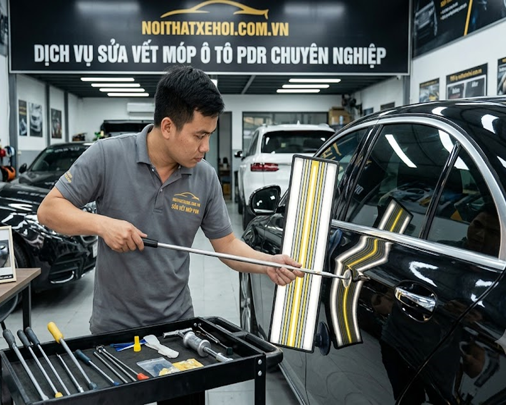 Sửa vết móp ô tô PDR, sửa móp ô tô không sơn, pdr, paintless dent repair, vỗ ngội ô tô, sửa vết móp ô tô, sửa móp ô tô ở đâu, sửa vết móp nhẹ ô tô